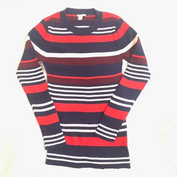 Halogen Red Stripe Pullover Sweater - size XS - Picture 2 of 6